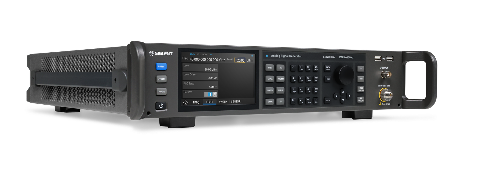 SSG6000A signal generator display and controls